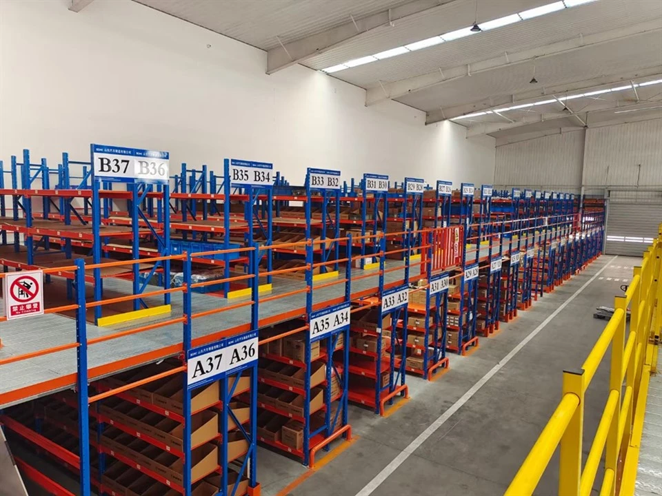 Estantes de mezanino para peças automotivas